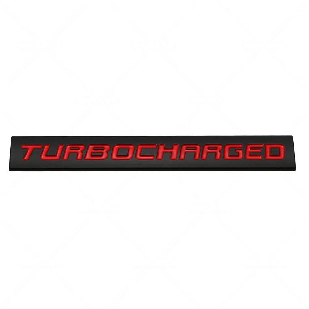 Car Styling Turbocharged 3D Metal Alloy Adhesive Emblem Rear Trunk Badge Fender Sticker Car Body Logo Decal Auto Accessory