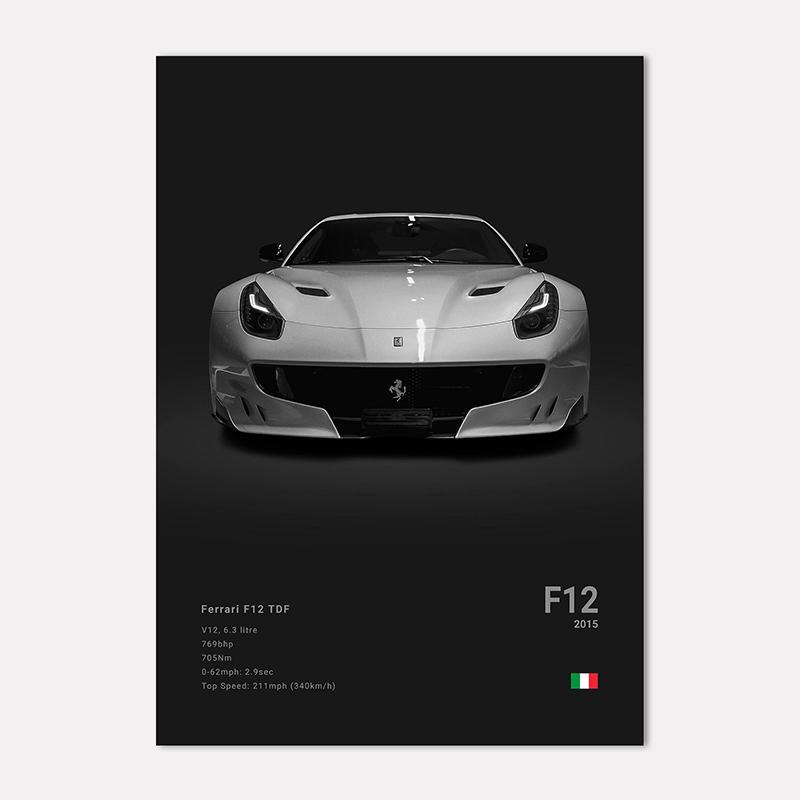 Famous Cars 812 458 296 Canvas Wall Art Print Poster 599XX SP3 F8 Decoration Mural Modern Home Decor Birthday Gift Unframed
