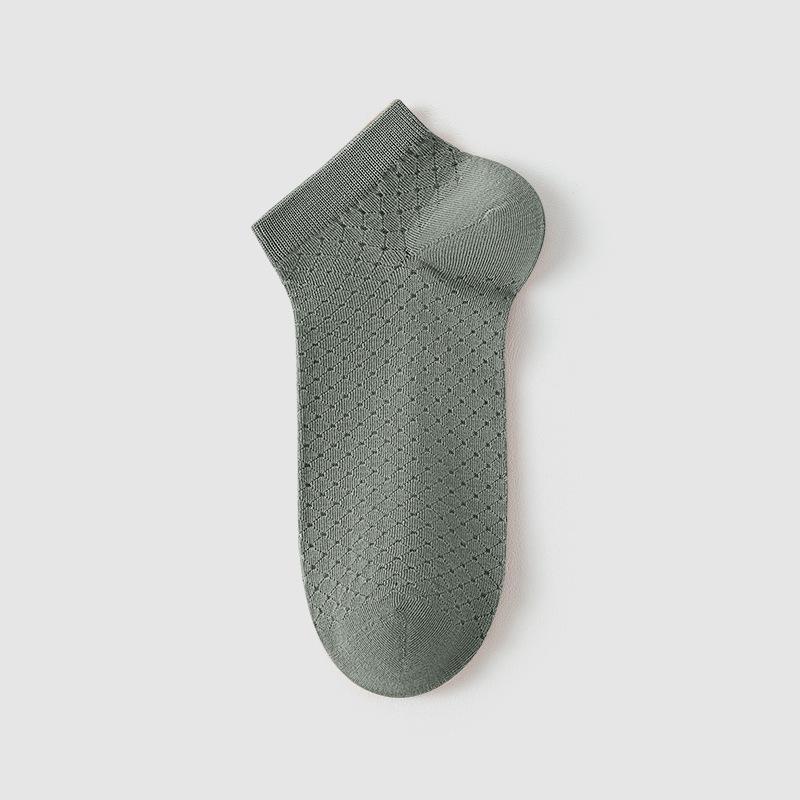 Men's Summer Thin Mesh Sweat Absorbent Deodorant Breathable Sports Low Top Socks