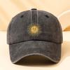 Sonnen Gesichts Vintage Baseballkappe Used Gewaschene Baumwolle Lässig Unisex Verstellbare Mütze