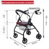 Rollator Walker with Seat & Basket for Elderly Mobility and Shopping