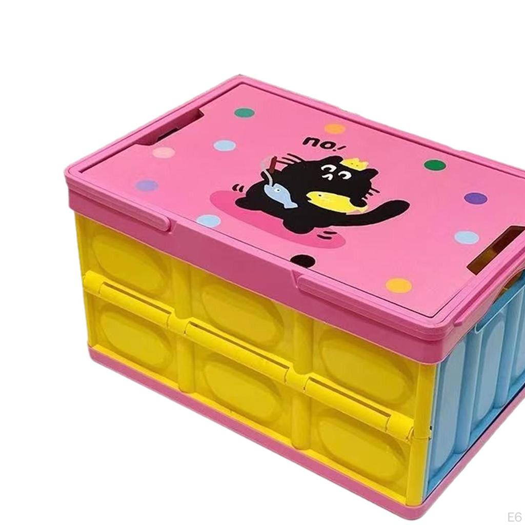 Camping Box Foldable Storage Container Large Capacity with Handle Practical Folding