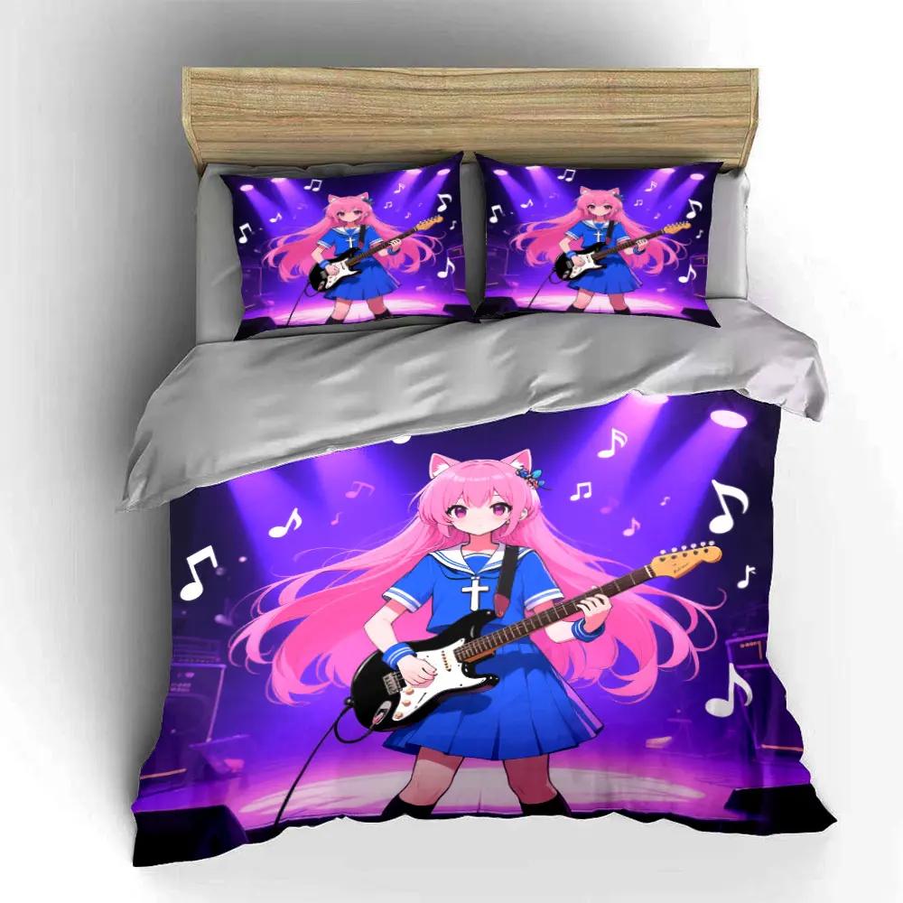 "Anime Band Costume Set" Soft Comfortable Duvet Cover Bedding Set Included 1*Duvet Cover & 2*Pillowcases gift