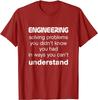 Cool Engineer / Engineering T-shirt About Solving Problems Discount Unique T Shirt Cotton T Shirts for Men Printed On