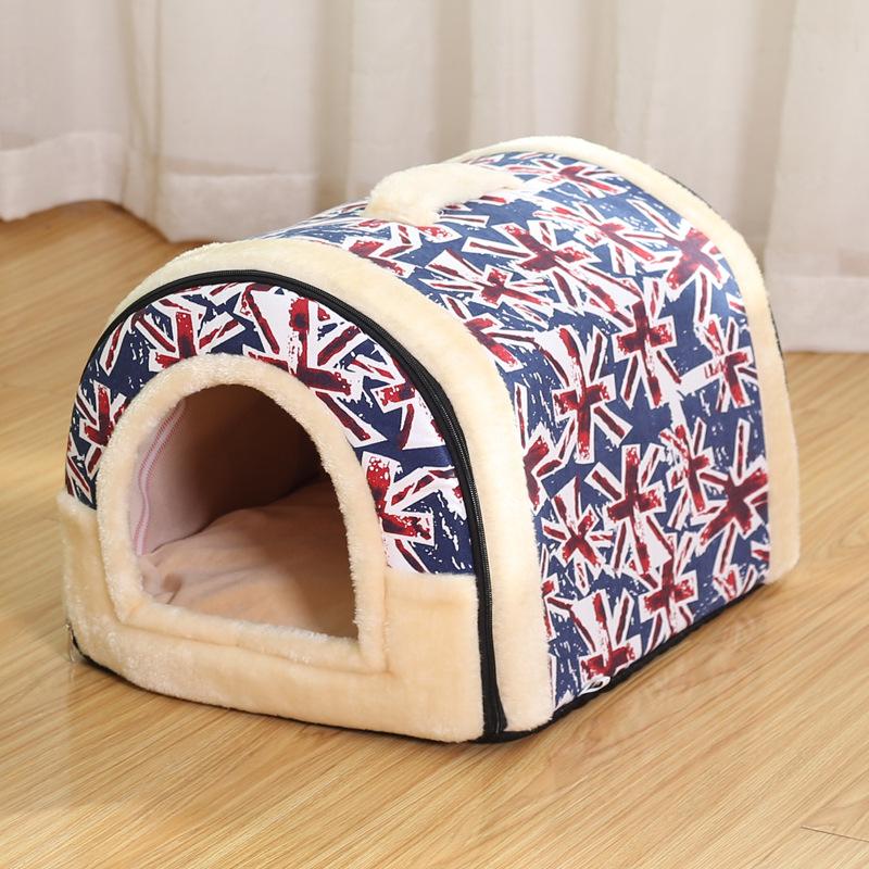 Dog Pet House Dog Bed For Dogs Cats Small Animals Sleeping Bed Indoor Soft Cozy Dog Cave Bed Foldable Removable Warm Cats Kennel