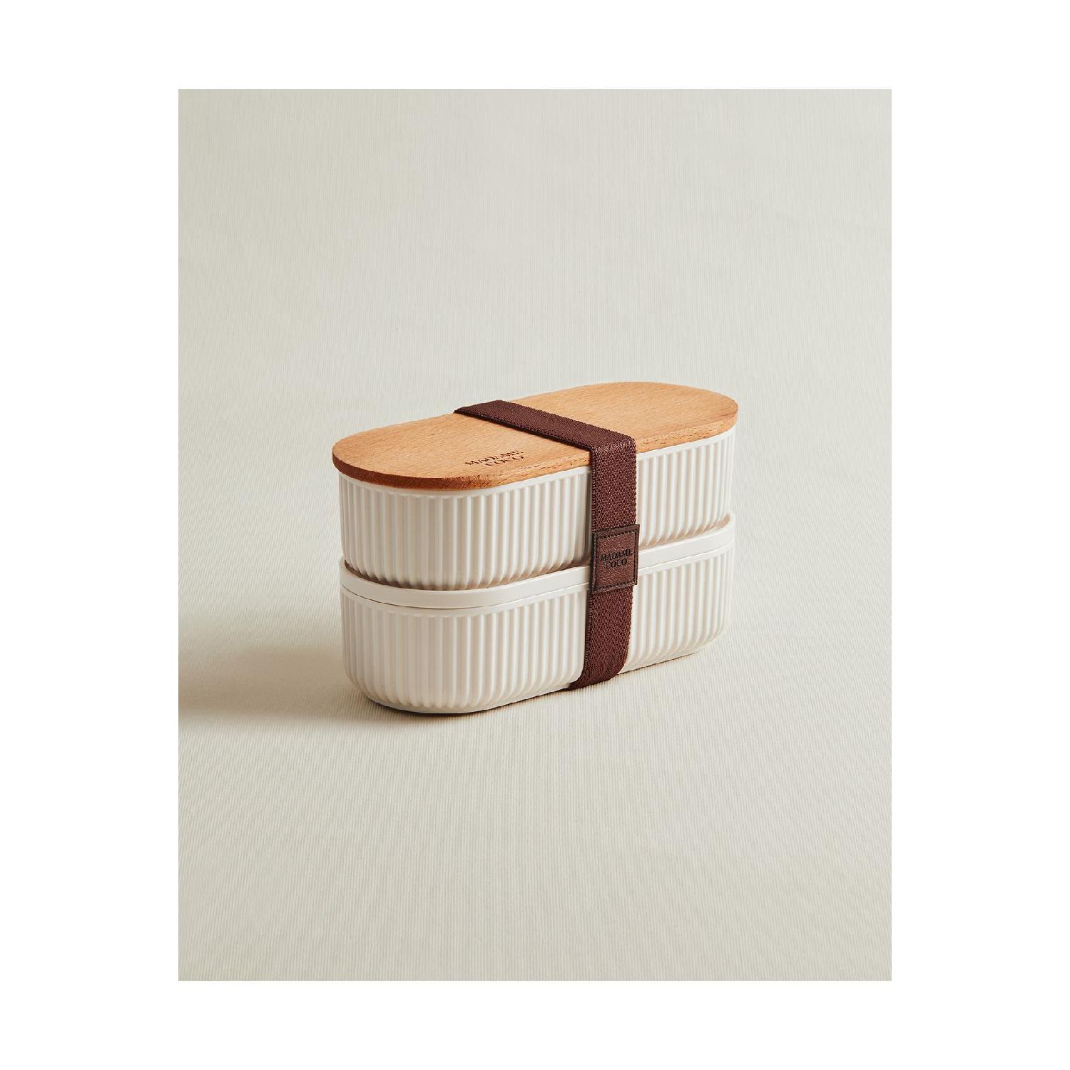 

Magou 500ml Storage Container With Wooden Lid Set Of 2