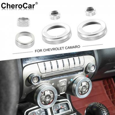 6XSilver Mittkontrollknapp Kåpa Trim För Chevy Camaro 2010-2015