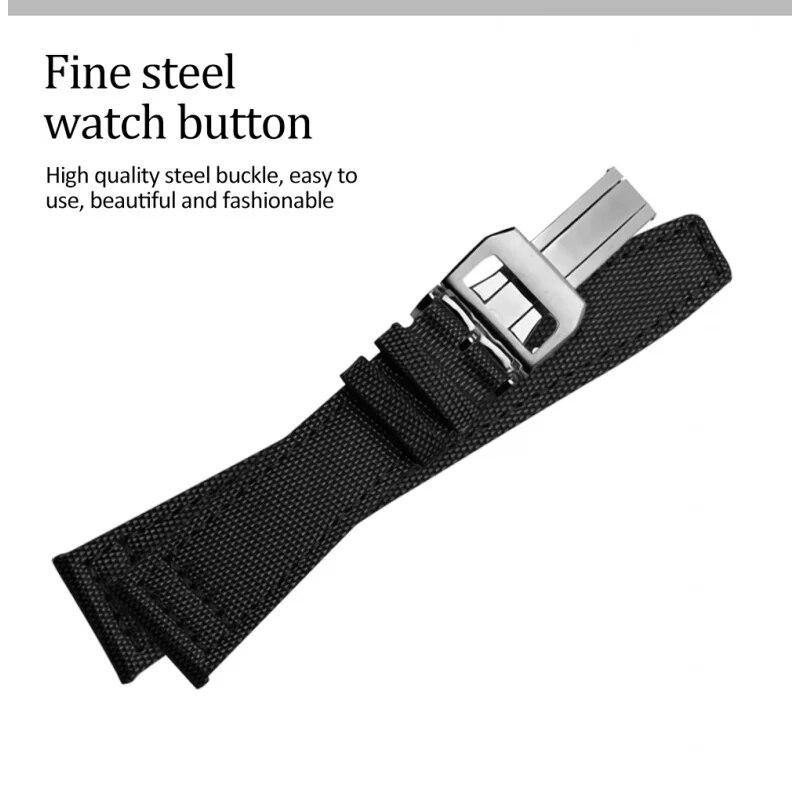 20mm 21mm 22mm Nylon Canvas Fabric Watch Band for Iwc Pilot Spitfire Timezone Top Gun Strap Folding Clasp Belts Wristwatch Strap