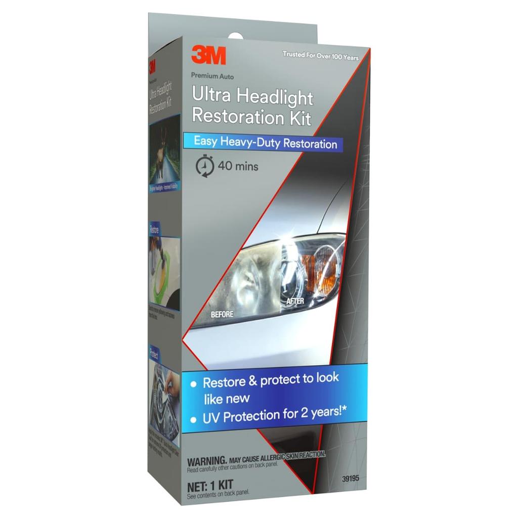 3M 39195 Ultra Headlight Repair Kit Reparasjon - Enkel, Kraftig