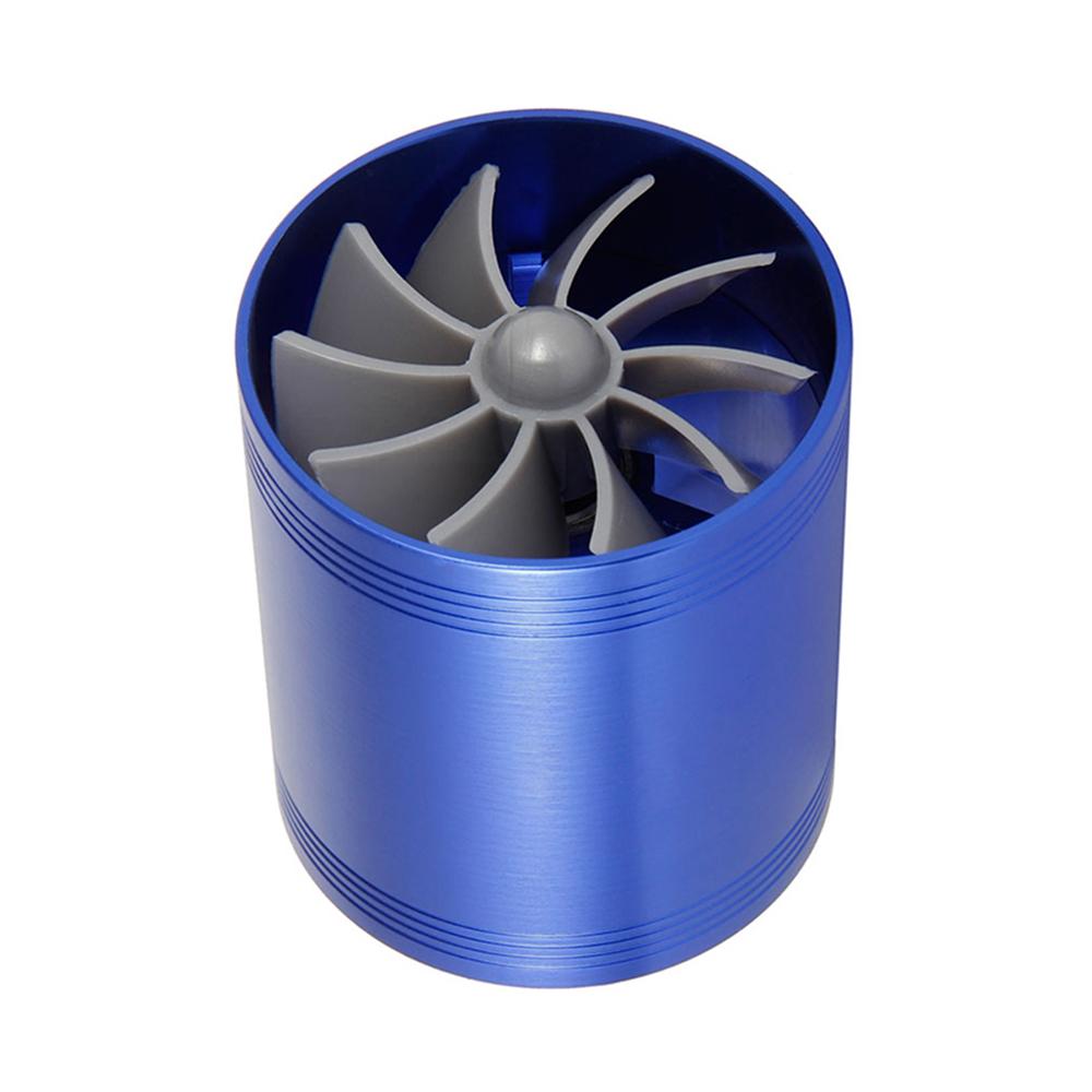 

Fuel Saver Turbine Charger Air Intake Fuel Saver Dual Fan Supercharger Power Air Intake Turbonator Air Intake Fan for Car Truck синій