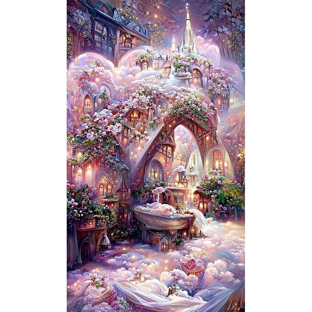 

5D DIY алмазная живопись Chateau Montrose наборы Daisy Manor Rhinestone полная круглая дрель художественные поделки для стены комнаты украшения дома Full Round 40x70CM