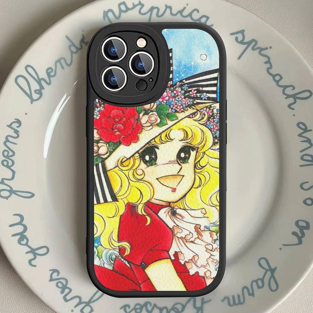 

Manga Candy Phone Case For IPhone 16 15 14 13 12 11 Pro Max Plus Leather Soft Cover iphone XS