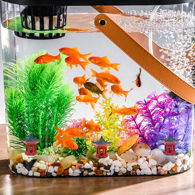 2 SZT Mini Dekoracja Biurka Brama Torii Japoński Ogród Miniaturowe Ozdoby Kapliczki Mikro Kamienny Pawilon Półka Japonia