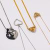 Women's Premium Titanium Steel Clavicle Necklace with Heart Pendant - Non-Fading, Simple, Elegant Design