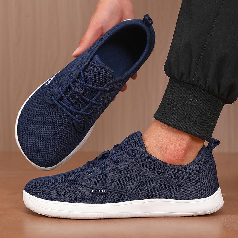 Simple Wide Footed Men And Women Universal Mesh Breathable Sports Shoes Lightweight Casual Flat Shoes Summer Cool Walking Shoes