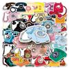 50 Retro Phone Graffiti Stickers Personalized Cartoon Creative DIY Water Cup Suitcase Decoration Stickers