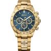 Ikon Blue Dial Gold Stainless Steel Bracelet Quartz Watch 1513340