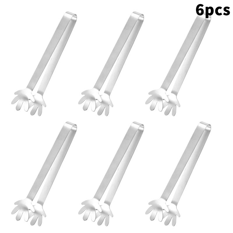 Heart Shaped Mini Tongs - Stainless Steel Small Tongs For Serving Food, Cooking, Appetizers, Ice Cubes, Fruits, And Sugar