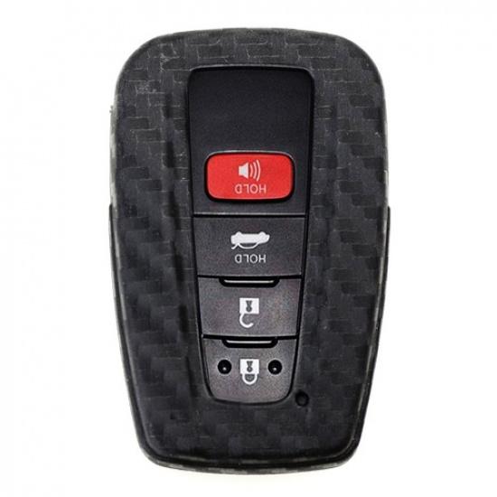 Kohlefaser Weiches Silikon Schlüsselanhänger Für 17-up Toyota Camry C-HR Prius Prime Mirai