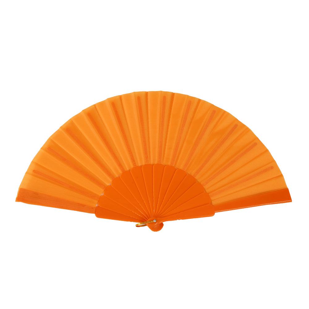 Leque dobrável de 7 polegadas de cor sólida - Acessório de performance de dança e para refrescar