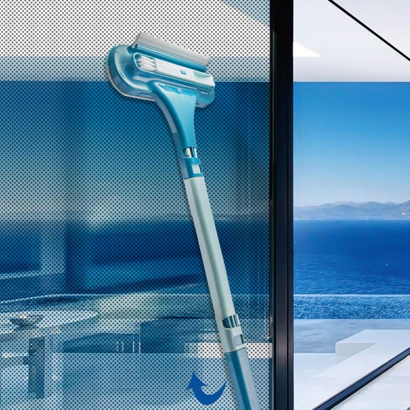 Double Sided Window Screen Wiper and Scrapper Multifunctional Window Squeegee Household Cleaning