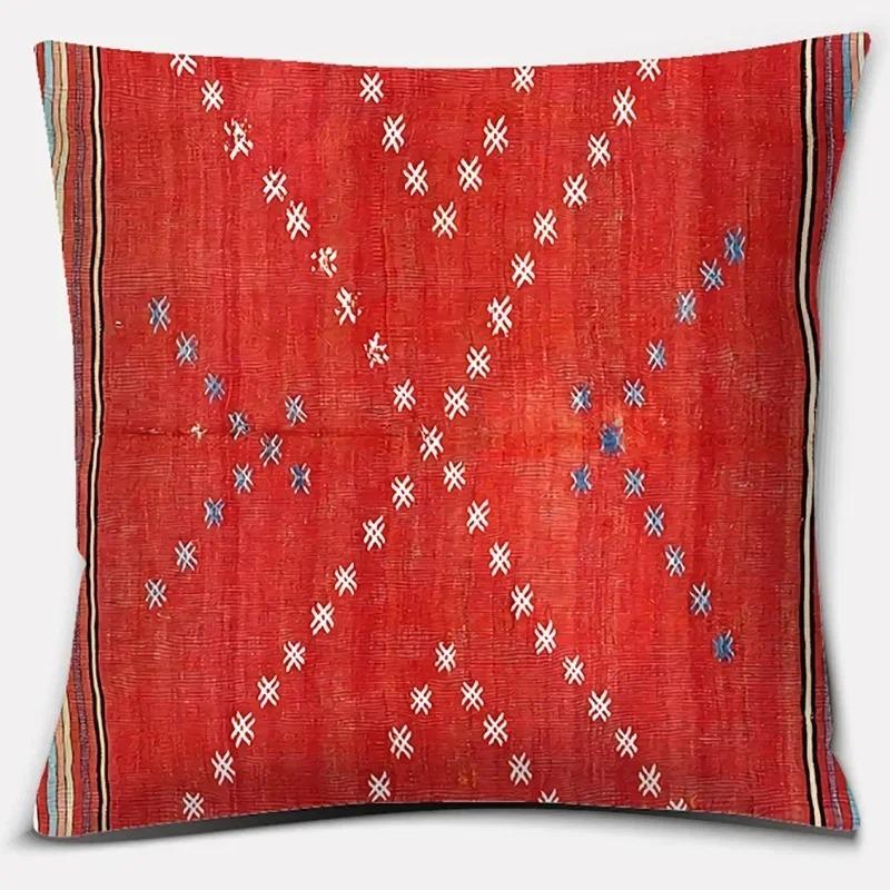 

Антикварная красно-синяя серия декоративная подушка для дома и офиса, подушка для спальни, подарочный чехол для дивана и автомобиля 40x40cm