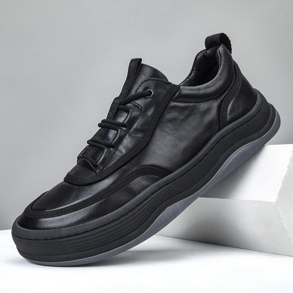 Crooked head casual shoes cute and ugly mango shoes leather board shoes trendy shoes high-end shoes 38