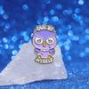 Colorful Cartoon Owl Brooch Adorable Alloy Pin For Creative Animal Inspired Fashion