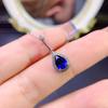 Sapphire Necklace Luxury Creative Blue Sapphire Pendant Necklace Female Sterling Silver Chain Necklace Wedding Jewelry