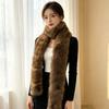 Warm Long Faux Fur Scarf Imitation Mink Fur Shawl Wrap Fashion Fluffy Scarf Outdoor