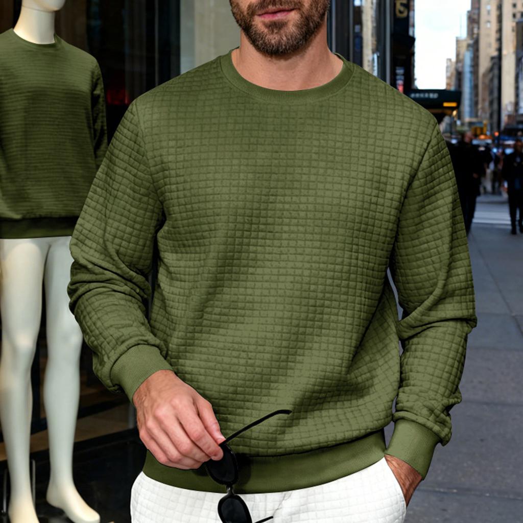 Men's Casual Loose Long,sleeved Round Neck Sweatshirt