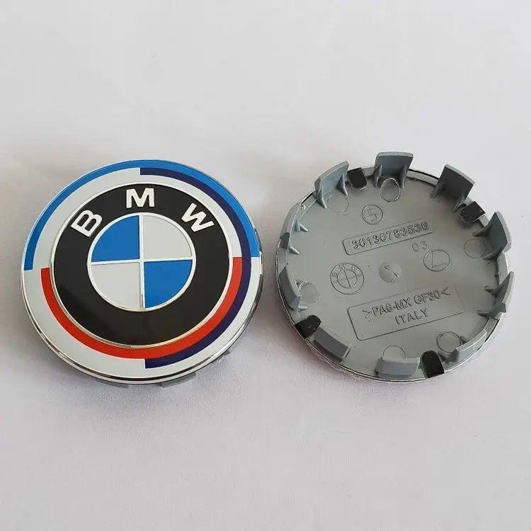 For BMW M 2026 New 68/56mm 4Pcs Wheel Center Cover Wheel Hub Center Integrated Cover Badge For BMW 50TH E36 E60 E46 E90 E39 F30 E70 F20 X5 E53 G30