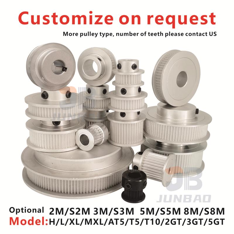 30T/40T/50T/60-Teeth, 2GT Timing pulley, used in transmission systems for DIY/CNC/3D printers, G2M Synchronous toothed wheel