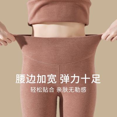 German Fleece Long Johns Women Wear Leggings Inside the Heat, Winter New Thickened Wool Pants Fleece Long Johns Suit Thermal Pants