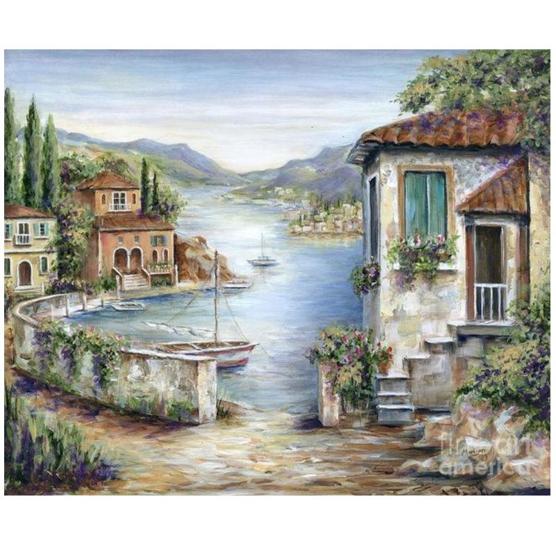 SHARPDRILL Kit Diamond Painting 5D, 2 Quadri 30x40 Cm, Trapano Pieno, Per Adulti E Bambini, Per Soggiorno E Camera Da Letto