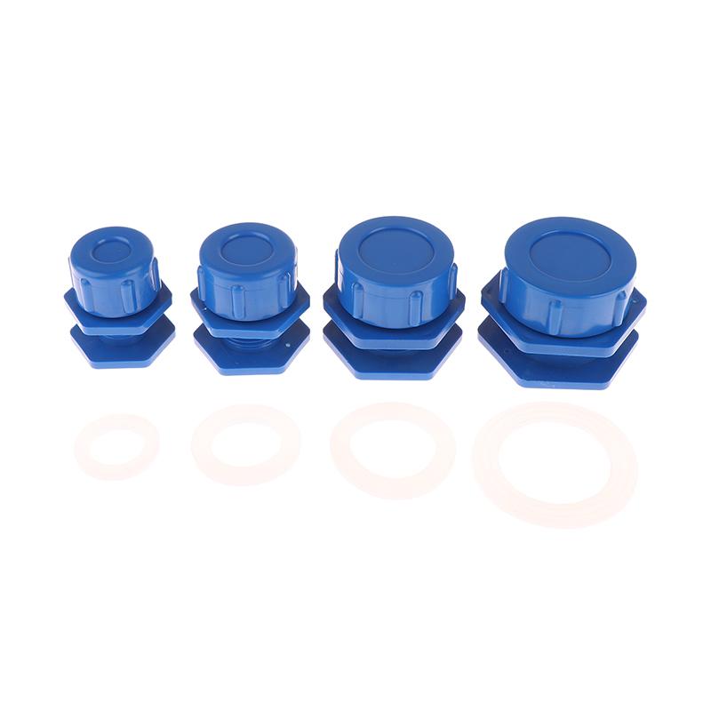 1Pc Aquarium Fish Tank Water Level Plug Manual Drain Connector Inlet Outlet Joint End Cap Irrigation Water Tank Tube Adapter