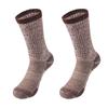 1 Pair Women Winter Socks Mid-tube Cotton Socks Elastic Rib Cuffs Socks for Hiking Sports Machine Washable Keep Warm Anti-slip Daily Stockings
