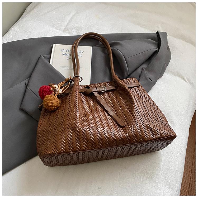 Retro Tragetasche, Unterarmtasche mit großem Fassungsvermögen, Hoher Erscheinungsgrad, Ein-Schulter-Tasche, Modische Pendler-Großtasche