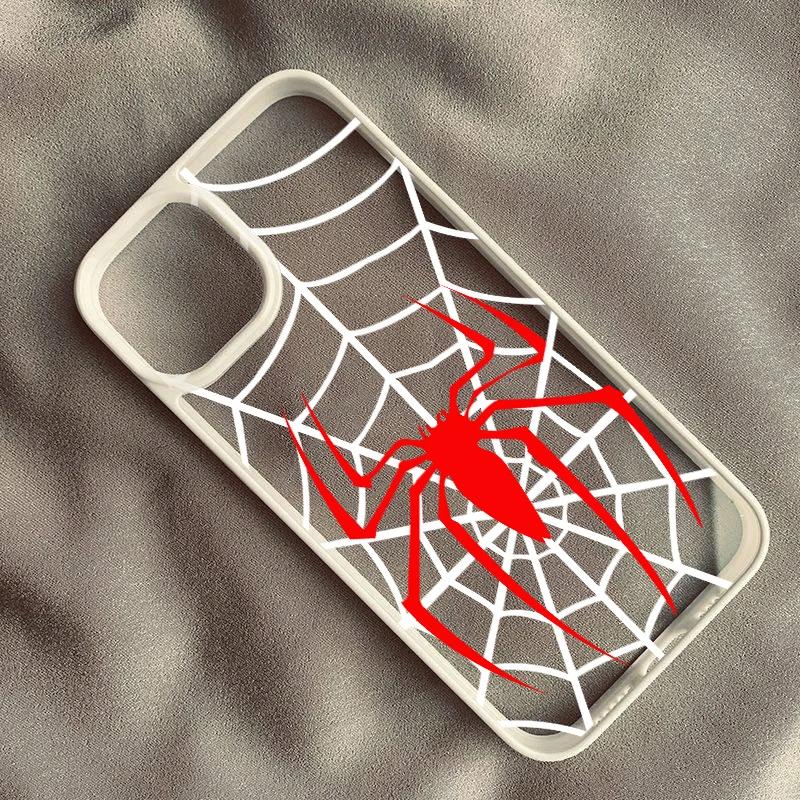 

Розкішний чохол для телефону зі візерунком павука для IPhone 16 15 14 13 12 11 Pro Max 17 XR X 8 Plus, парний, протиударний, прозорий, чохол Fundas For iPhone 15Plus
