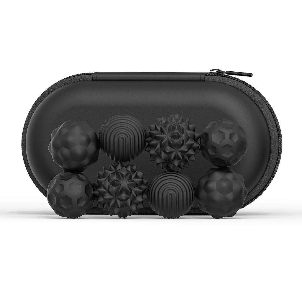 Magnetic Sensory Silicone Ball Hand Touch Ball Soft Massage Training Raised Point Waist and Back Foot Massage Ball 4/8 Pieces