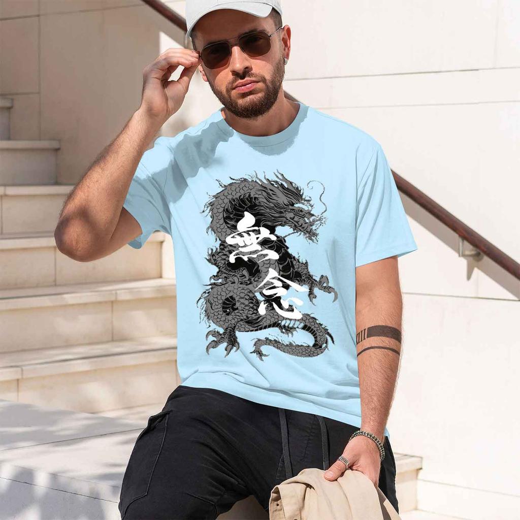 2026 Summer Unisexs N Pattern Print Tshirt Breathable D Loose Casual Trendy Crew Neck Short Sleeve 2026 New Model