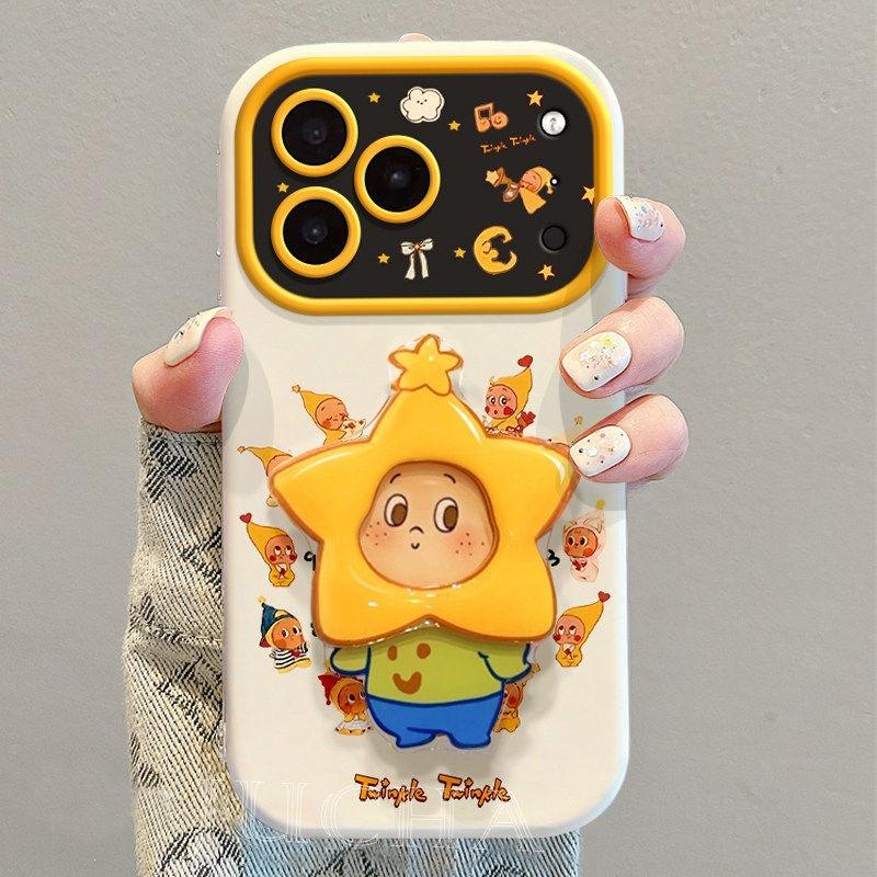 Anwendbar für iPhone 17 Handyhülle Cartoon Persönlichkeit Rundumschutz Linse 16 Premium-Gefühl Gürtel Lanyard 15 Kreis Elf