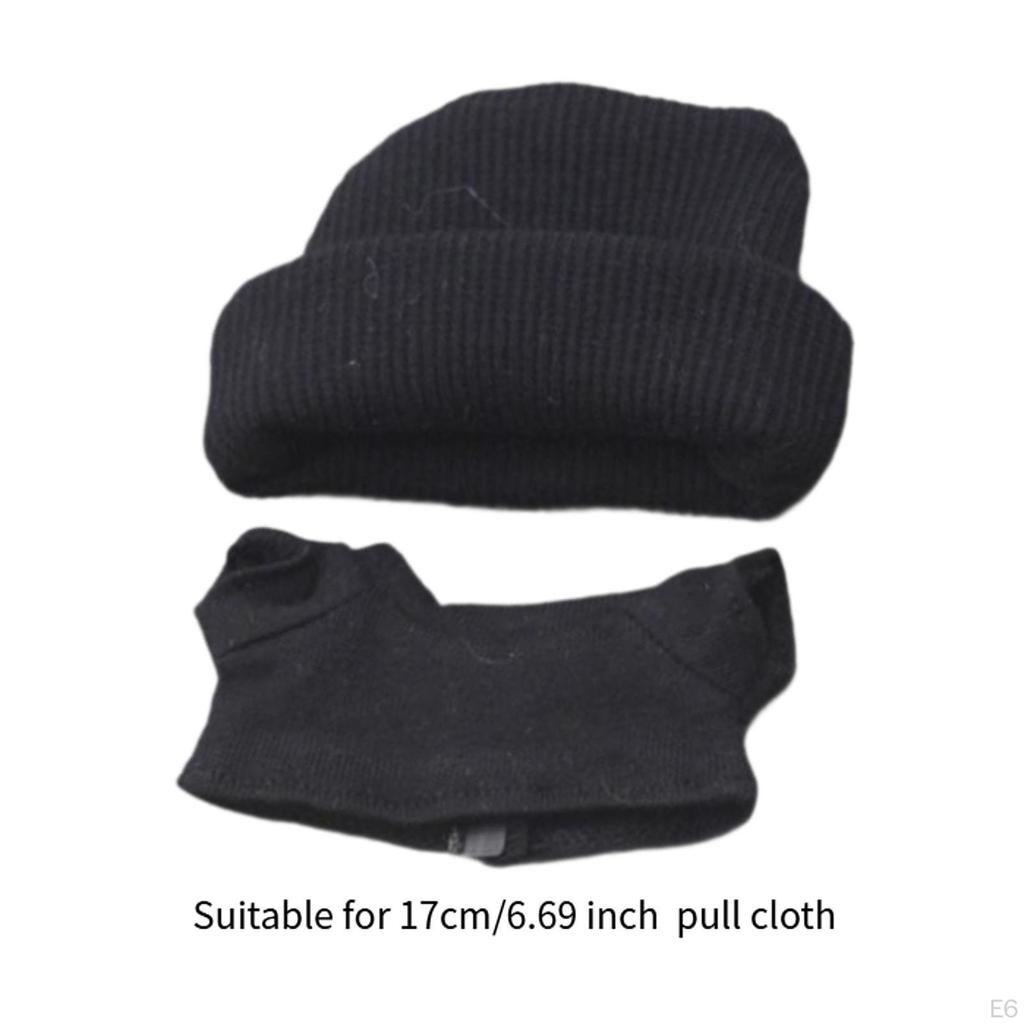 2dílné kostýmy s tričkem a kloboukem pro panenky, ručně vyráběné oblečení pro 6,7palcového chlapce