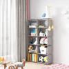 Simple Bookshelf Metal Storage Rack Assembled Living Room Shelf Multilayer Desktop Wall Shelf Save Space Book Organizer Bookcase