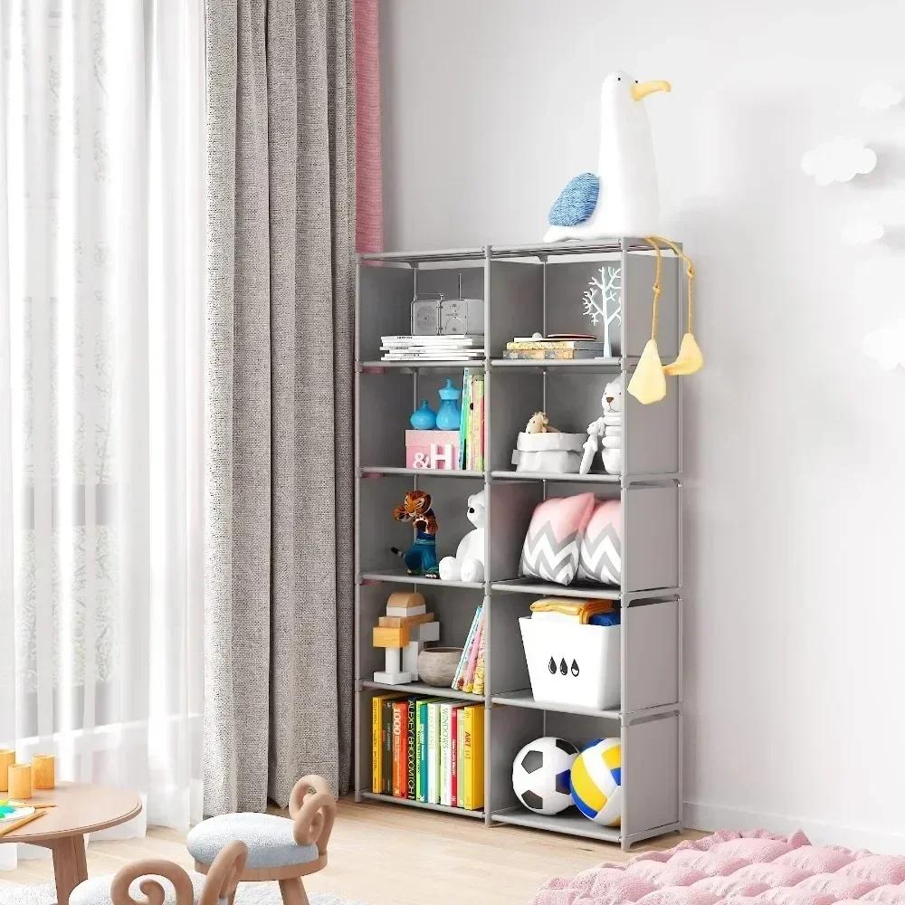 Simple Bookshelf Metal Storage Rack Assembled Living Room Shelf Multilayer Desktop Wall Shelf Save Space Book Organizer Bookcase