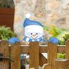 Christmas Fence Peeker Christmas Santa Snowman Fence Peeker Decoration Cute Fence Sign Ornaments For Yard Art Garden Christmas