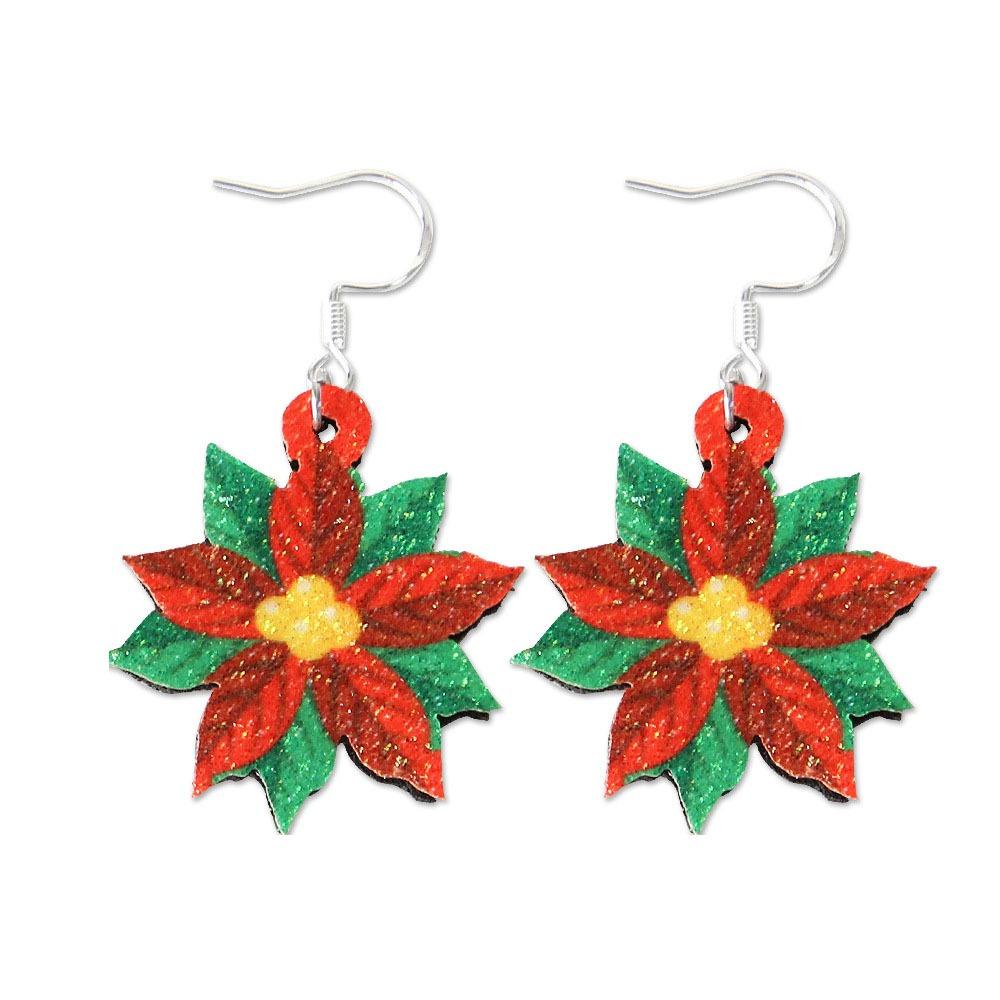1Pair Christmas Tree Christmas Earring Handmade Sew Xmas  Eardrop Santa Claus  Earrings  Women