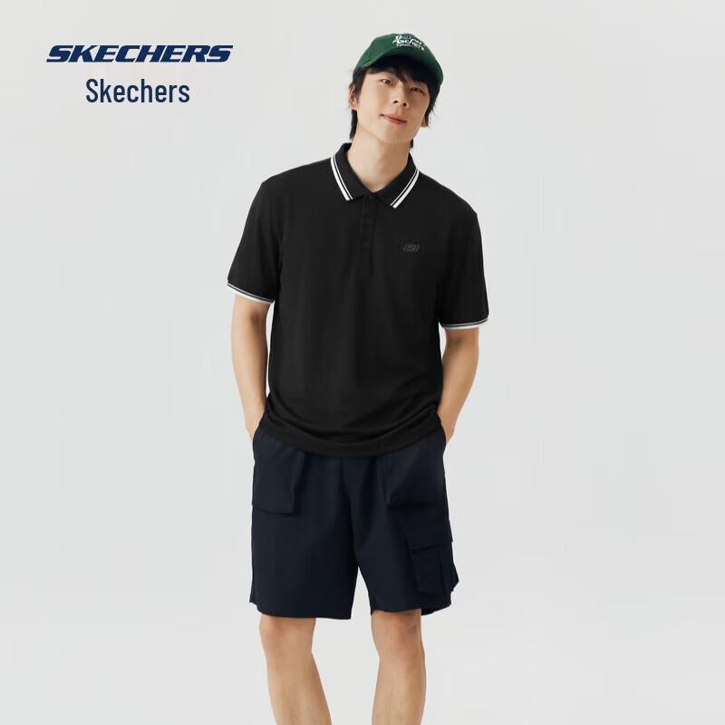 

Skechers Men s Knit Short Sleeve Polo Shirt L126M009 XL