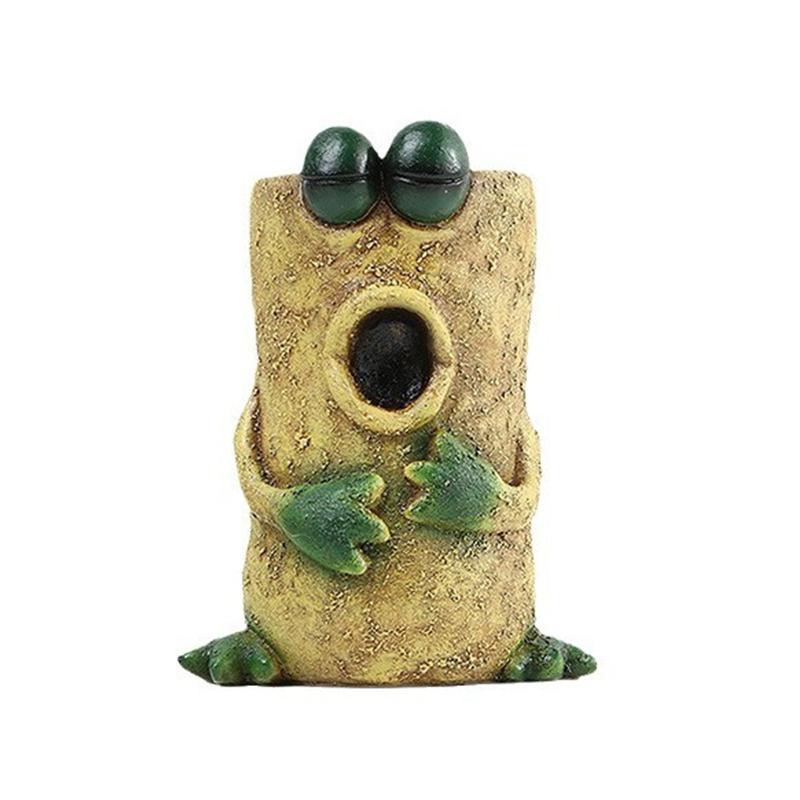 

Игривая полимерная лягушка выражение горшок милая декоративная лягушка суккулентный цветочный горшок забавный контейнер для растений сад