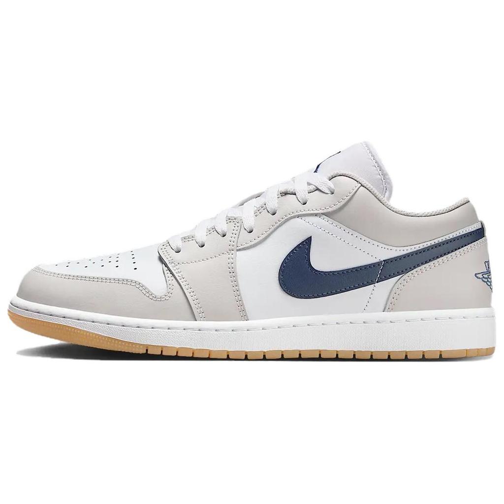 New JORDAN 1 Low Midnight Navy Neutral Grey 553558-146